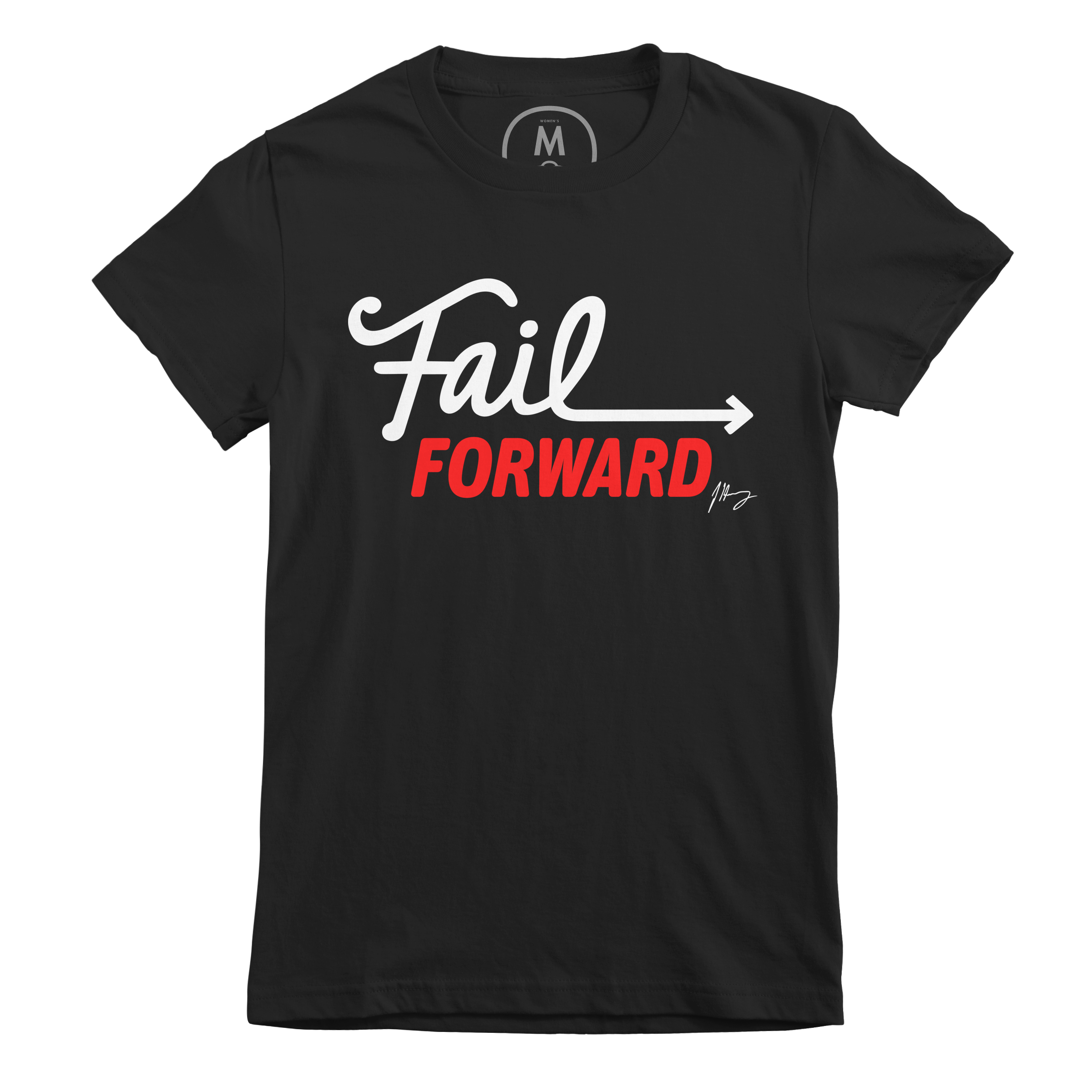 fail-forward-1 – 0001 – 100% Cotton – Women – Tee – Black