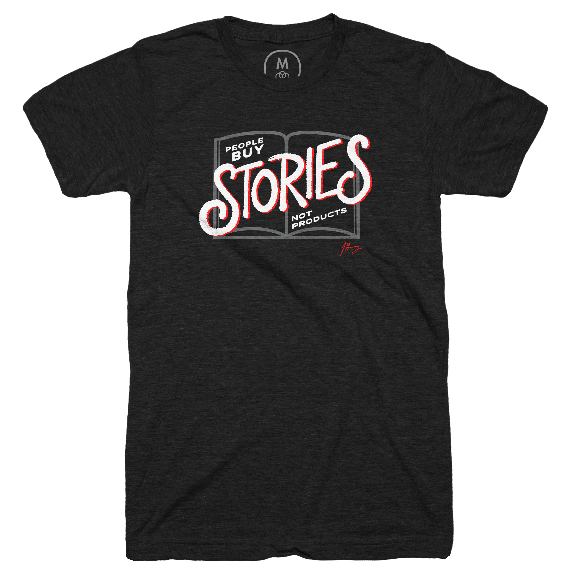 people-buy-stories-not-products – 0000 – Tri-Blend – Men – Tee – Vintage Black